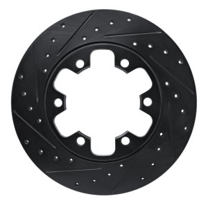Ford Transit-350 Brake Rotor (1) - Rear Left - R1 Concepts - Drilled & Slotted - Black - `15-`25